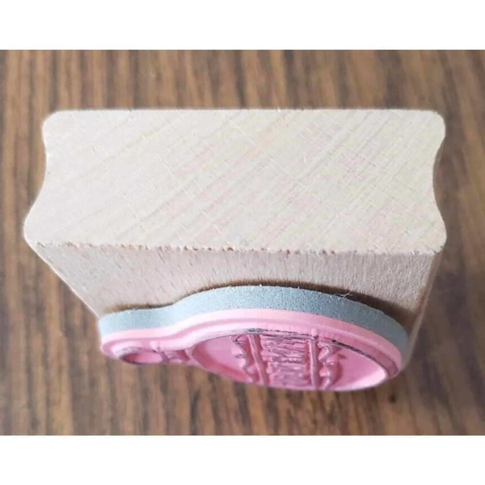 Studio G Kolette Hall Merry and Bright Christmas Ornament Wooden Rubber Stamp